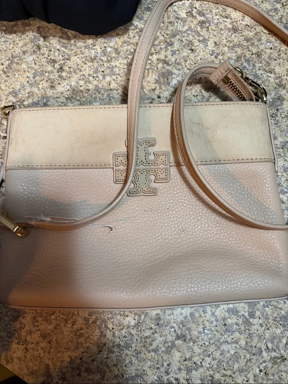 Tory Burch Blush Two-Tone Leather Crossbody